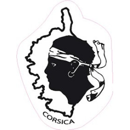 Aufkleber Korsika Corsica sticker-kopf-mohr wappen