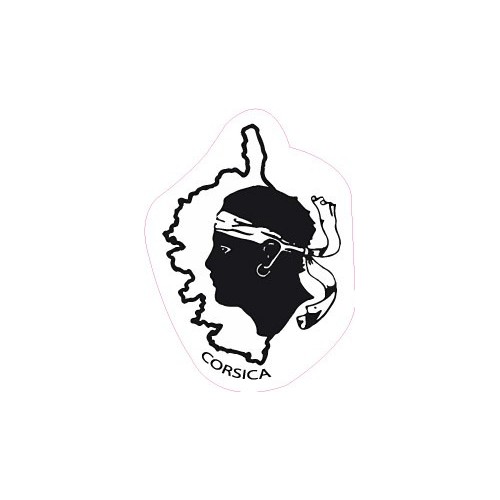 Aufkleber Korsika Corsica sticker-kopf-mohr wappen