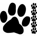patte chien lot de 6 logo de 4953 autocollant adhésif sticker