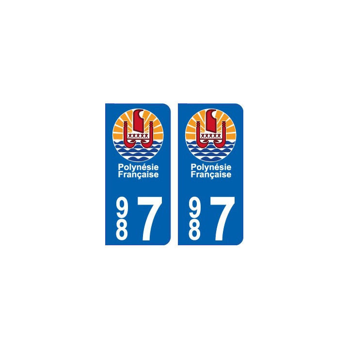 987 Hinano Polynésie sticker plate