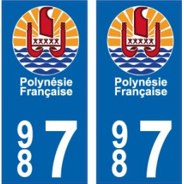 987 Hinano Polynésie placa etiqueta