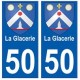 50 La Glacerie blason autocollant plaque stickers ville