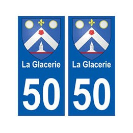 50 La Glacerie blason autocollant plaque stickers ville