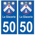 50 La Glacerie blason autocollant plaque stickers ville