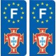 FPF Portugal football sticker plate