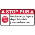 stop pub 6436 autocollant adhésif sticker