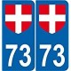 73 Savoie placa etiqueta