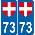 73 Savoie autocollant plaque immatriculation auto sticker voiture département sans texte