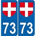 73 Savoie autocollant plaque