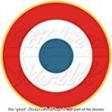 France Français Azur Avion Cocarde 10,2 cm liseré jaune Sticker en vinyle logo 34 (100 mm)