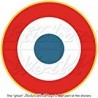France Français Azur Avion Cocarde 10,2 cm liseré jaune Sticker en vinyle logo 34 (100 mm)