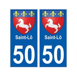 50 Saint-Lô blason autocollant plaque stickers ville