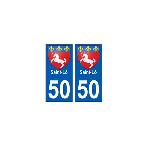 50 Saint-Lô blason autocollant plaque stickers ville