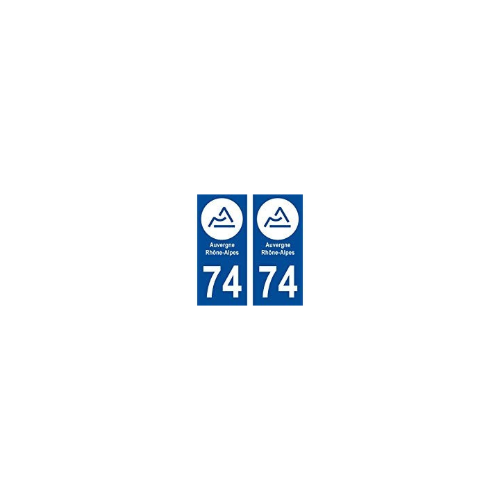 74 la Haute-Savoie Rhône Alpes nuevo logotipo 3 etiqueta engomada de la etiqueta engomada de la placa