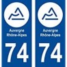74 Haute Savoie Rhone Alpes new logo 3 sticker sticker plate