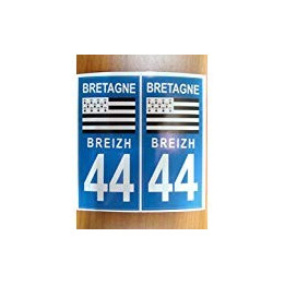 44 breizh bretagne sticker plate