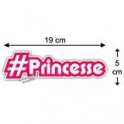 Sticker hashtag " Princesse " - Autocollant Humour Cadeau