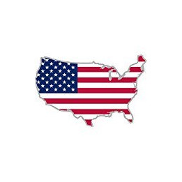 Autocollant sticker voiture moto carte drapeau usa etats unis amerique americain