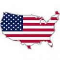 Autocollant sticker voiture moto carte drapeau usa etats unis amerique americain