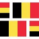 4 x Autocollant sticker voiture moto valise pc portable drapeau belgique belge