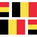 4 x Autocollant sticker voiture moto valise pc portable drapeau belgique belge
