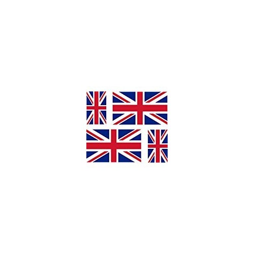 4 x Autocollant sticker voiture moto valise pc portable drapeau uk royaume uni