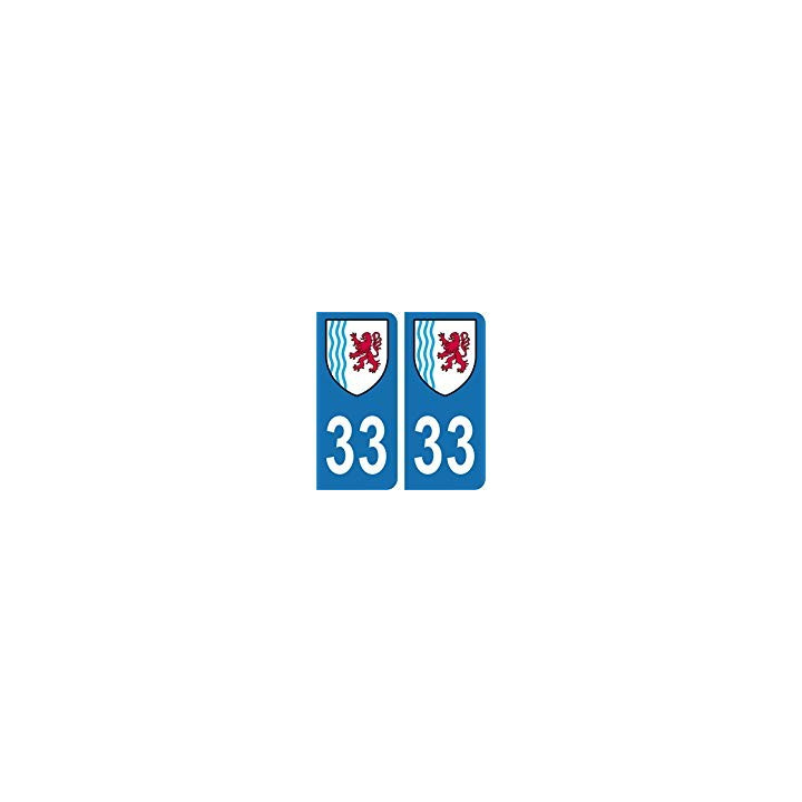 33 Gironde-aufkleber-plakette-kennzeichen-auto-abteilung sticker Neue Aquitaine wappen