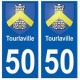 50 Tourlaville blason autocollant plaque stickers ville