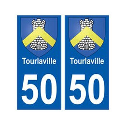 50 Tourlaville blason autocollant plaque stickers ville
