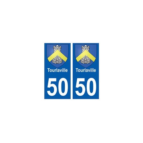 50 Tourlaville blason autocollant plaque stickers ville