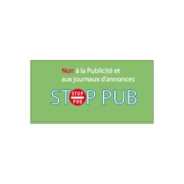 Autocollant sticker Stop Pub boite lettres