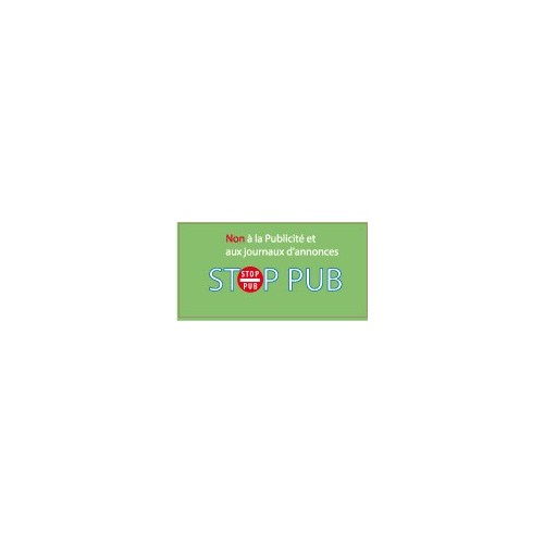 Autocollant sticker Stop Pub boite lettres