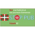 stop pub advertising basque sticker