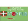 stop pub pubblicità basco adesivo