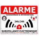 Aufkleber haus-überwachungs-elektronik alarm 11