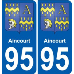 95 Aincourt wappen aufkleber typenschild aufkleber stadt