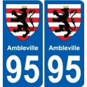 95 Ambleville stemma adesivo piastra adesivi città