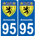 95 Arronville stemma adesivo piastra adesivi città