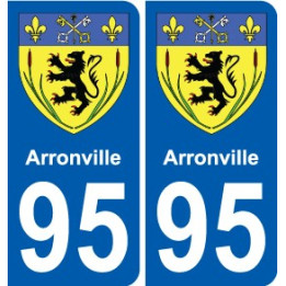 95 Arronville coat of arms sticker plate stickers city