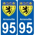 95 Arronville coat of arms sticker plate stickers city