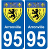 95 Arronville stemma adesivo piastra adesivi città