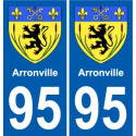 95 Arronville stemma adesivo piastra adesivi città