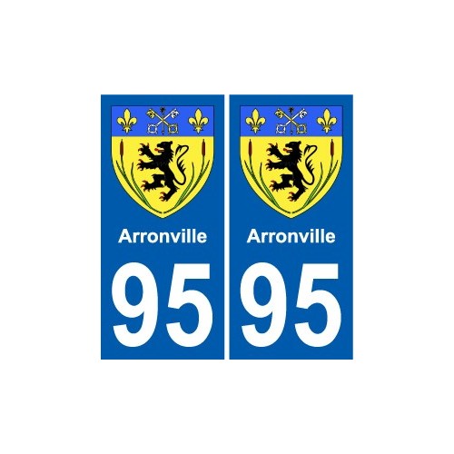 95 Arronville stemma adesivo piastra adesivi città