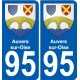 95 Auvers-sur-Oise stemma adesivo piastra adesivi città
