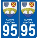 95 Auvers-sur-Oise coat of arms sticker plate stickers city