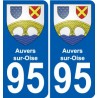 95 Auvers-sur-Oise wappen aufkleber typenschild aufkleber stadt