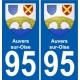 95 Auvers-sur-Oise wappen aufkleber typenschild aufkleber stadt