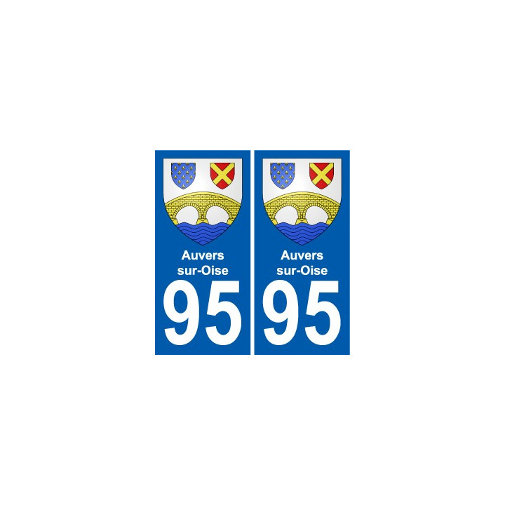 95 Auvers-sur-Oise blason autocollant plaque stickers ville