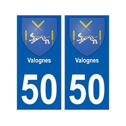 50 Valognes blason autocollant plaque stickers ville