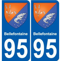 95 Bellefontaine coat of arms sticker plate stickers city